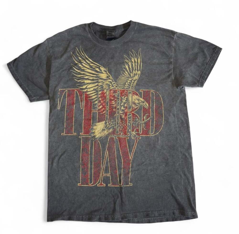 Third Day Classic Eagle T-Shirt Size 2XL Charcoal Gray Cotton